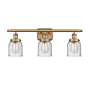 Innovations Lighting Bell 3 Light 26" Wide Vanity Light Brushed Brass / Seedy