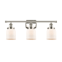 Innovations Lighting Bell 3 Light 26" Wide Vanity Light Polished Nickel / Matte White