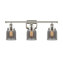 Innovations Lighting Bell 3 Light 26" Wide Vanity Light Polished Nickel / Plated Smoke
