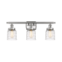 Innovations Lighting Bell 3 Light 26" Wide Vanity Light Brushed Satin Nickel / Deco Swirl