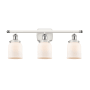 Innovations Lighting Bell 3 Light 26" Wide Vanity Light White and Polished Chrome / Matte White