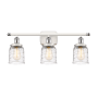 Innovations Lighting Bell 3 Light 26" Wide Vanity Light White and Polished Chrome / Deco Swirl