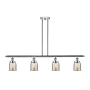Innovations Lighting Bell 4 Light 48" Wide Linear Pendant Polished Chrome / Silver Plated Mercury