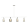 Innovations Lighting Bell 4 Light 48" Wide Linear Pendant White and Polished Chrome / Silver Plated Mercury