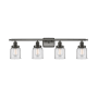 Innovations Lighting Bell 4 Light 36" Wide Commercial Vanity Light Oil Rubbed Bronze / Clear