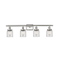 Innovations Lighting Bell 4 Light 36" Wide Commercial Vanity Light Brushed Satin Nickel / Clear