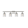 Innovations Lighting Bell 4 Light 36" Wide Commercial Vanity Light Brushed Satin Nickel / Seedy