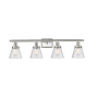 Innovations Lighting Cone 4 Light 36" Wide Commercial Vanity Light Brushed Satin Nickel / Seedy