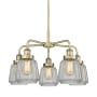 Innovations Lighting Chatham 5 Light 25" Wide Chandelier Antique Brass / Clear