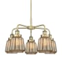 Innovations Lighting Chatham 5 Light 25" Wide Chandelier Antique Brass / Mercury