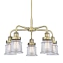 Innovations Lighting Canton 5 Light 24" Wide Chandelier Antique Brass / Clear