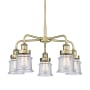 Innovations Lighting Canton 5 Light 24" Wide Chandelier Antique Brass / Seedy