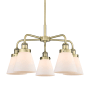 Innovations Lighting Cone 5 Light 25" Wide Chandelier Antique Brass / Matte White