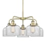 Innovations Lighting Bell 5 Light 26" Wide Chandelier Antique Brass / Clear