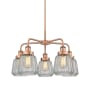 Innovations Lighting Chatham 5 Light 25" Wide Chandelier Antique Copper / Clear