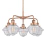 Innovations Lighting Oxford 5 Light 25" Wide Flush Mount Ceiling Fixture Antique Copper / Seedy