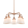 Innovations Lighting Cone 5 Light 25" Wide Chandelier Antique Copper / Matte White