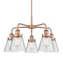 Innovations Lighting Cone 5 Light 25" Wide Chandelier Antique Copper / Seedy