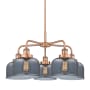 Innovations Lighting Bell 5 Light 26" Wide Chandelier Antique Copper / Plated Smoke