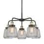 Innovations Lighting Chatham 5 Light 25" Wide Chandelier Black Antique Brass / Clear