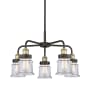 Innovations Lighting Canton 5 Light 24" Wide Chandelier Black Antique Brass / Clear