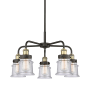 Innovations Lighting Canton 5 Light 24" Wide Chandelier Black Antique Brass / Seedy