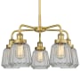 Innovations Lighting Chatham 5 Light 25" Wide Chandelier Brushed Brass / Clear