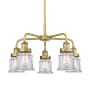 Innovations Lighting Canton 5 Light 24" Wide Chandelier Brushed Brass / Clear