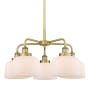 Innovations Lighting Bell 5 Light 26" Wide Chandelier Brushed Brass / Matte White