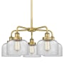 Innovations Lighting Bell 5 Light 26" Wide Chandelier Brushed Brass / Clear