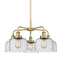 Innovations Lighting Bell 5 Light 26" Wide Chandelier Brushed Brass / Seedy