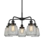 Innovations Lighting Chatham 5 Light 25" Wide Chandelier Matte Black / Clear
