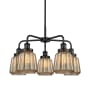 Innovations Lighting Chatham 5 Light 25" Wide Chandelier Matte Black / Mercury