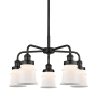 Innovations Lighting Canton 5 Light 24" Wide Chandelier Matte Black / Matte White