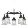 Innovations Lighting Canton 5 Light 24" Wide Chandelier Matte Black / Clear