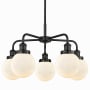 Innovations Lighting Beacon 5 Light 24" Wide Chandelier Matte Black / Matte White