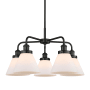 Innovations Lighting Cone 5 Light 26" Wide Chandelier Matte Black / Matte White