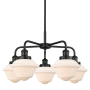 Innovations Lighting Oxford 5 Light 25" Wide Flush Mount Ceiling Fixture Matte Black / Matte White