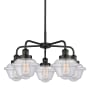 Innovations Lighting Oxford 5 Light 25" Wide Flush Mount Ceiling Fixture Matte Black / Seedy