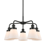 Innovations Lighting Cone 5 Light 25" Wide Chandelier Matte Black / Matte White
