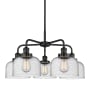 Innovations Lighting Bell 5 Light 26" Wide Chandelier Matte Black / Seedy