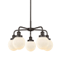 Innovations Lighting Beacon 5 Light 24" Wide Chandelier Oil Rubbed Bronze / Matte White
