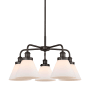 Innovations Lighting Cone 5 Light 26" Wide Chandelier Oil Rubbed Bronze / Matte White