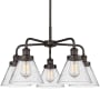 Innovations Lighting Cone 5 Light 26" Wide Chandelier Oil Rubbed Bronze / Seedy