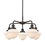 Innovations Lighting Oxford 5 Light 25" Wide Flush Mount Ceiling Fixture Oil Rubbed Bronze / Matte White