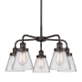 Innovations Lighting Cone 5 Light 25" Wide Chandelier Oil Rubbed Bronze / Clear