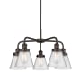 Innovations Lighting Cone 5 Light 25" Wide Chandelier Oil Rubbed Bronze / Seedy