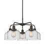 Innovations Lighting Bell 5 Light 26" Wide Chandelier Oil Rubbed Bronze / Seedy