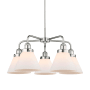 Innovations Lighting Cone 5 Light 26" Wide Chandelier Polished Chrome / Matte White