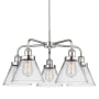 Innovations Lighting Cone 5 Light 26" Wide Chandelier Polished Chrome / Clear
